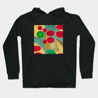 Abstract Design - Red, Gold and Green Hoodie